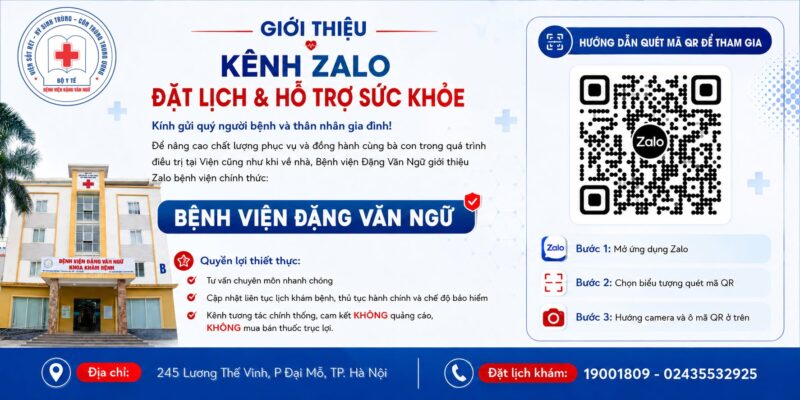 Kênh zalo đặt lịch & hỗ trợ sức khoẻ